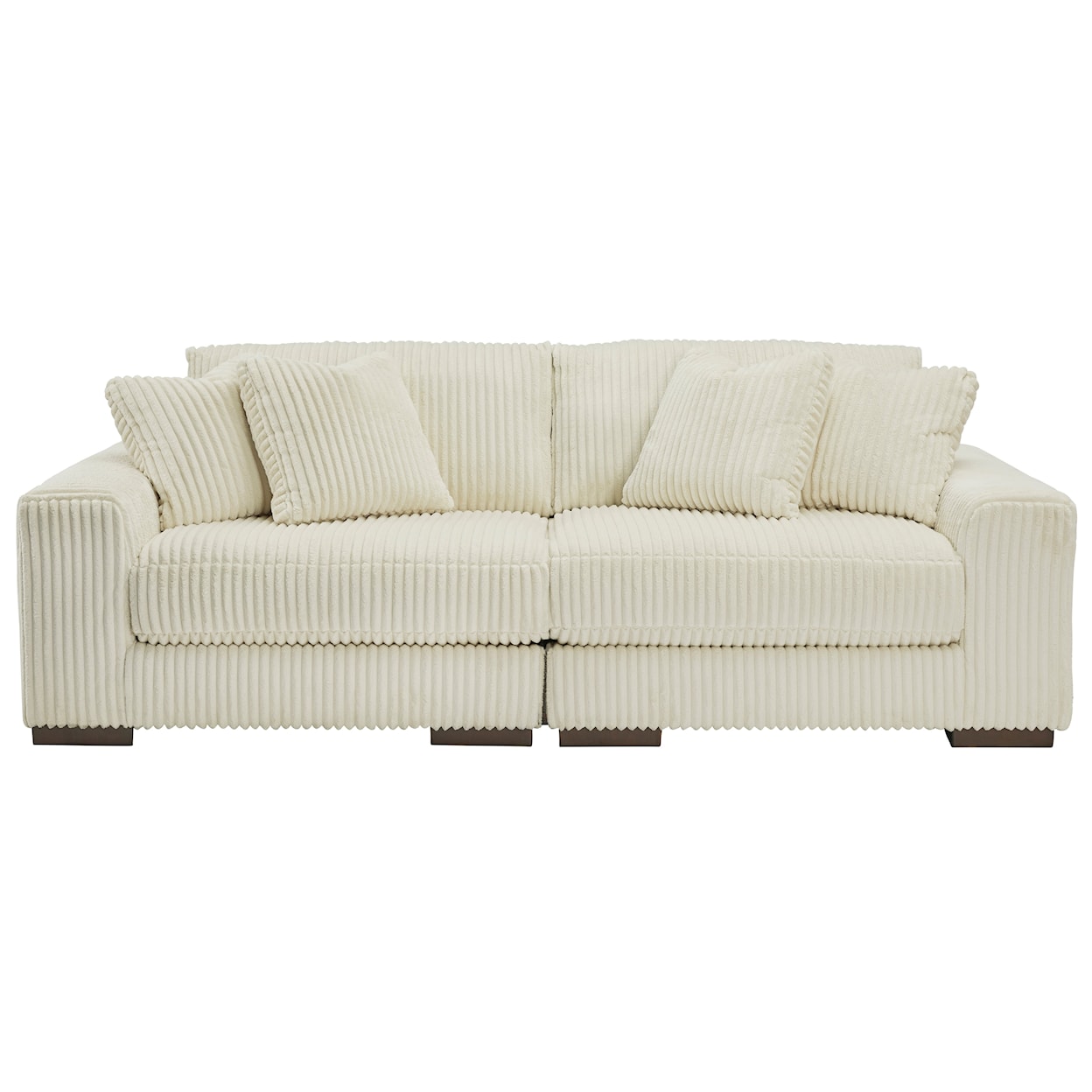 Soft Line Utah Fog Leather Sofa & Loveseat