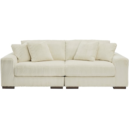 Contemporary 2-Piece Sectional Sofa with Reversible Cushions