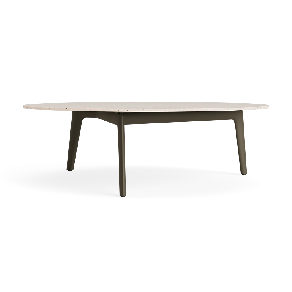 45" Round Stone-Top Coffee Table