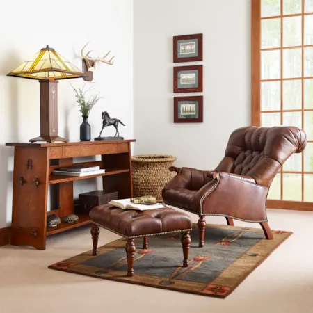 Leopold’s Chair &amp; Ottoman Set