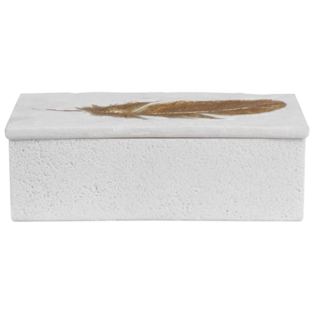 Nephele White Stone Box