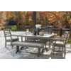 Signature Design by Ashley Visola Dining Set w/ 4 Chairs & Bench