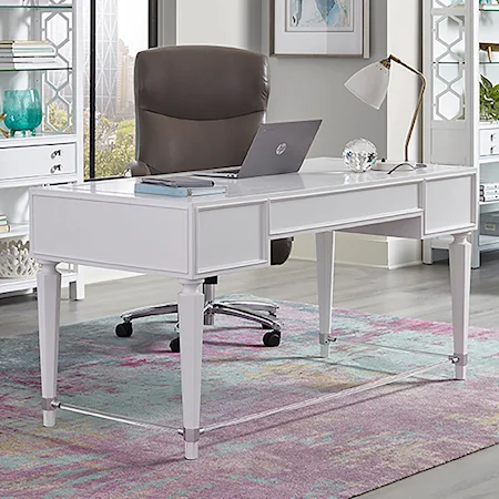 Transitional Desk with Drop-Front Drawer