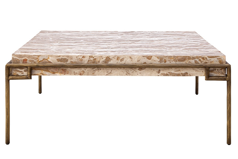 Furniture Classics Furniture Classics Marble Coffee Table with Metal Frame