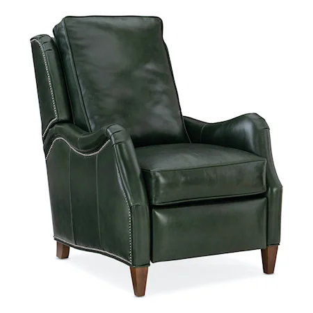 Transitional Pushback Recliner with Nailhead Studs