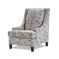Transitional Accent Chair with Sloped Arms