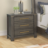 Contemporary 3-Drawer Nightstand with Full Extension Drawer Glides