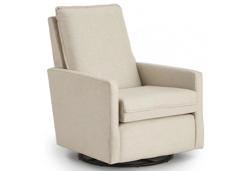 Bre Swivel Glider Chair by Bravo Furniture at Bennett's Furniture and Mattresses