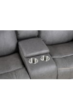 Furniture of America Maryville MARYVILLE GREY DOUBLE RECLING. | SOFA & LOVESEAT *