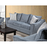 Transitional Sofa with Flared Tapered Arms