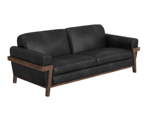 Rustic Sofa with Retro Rolled Arms