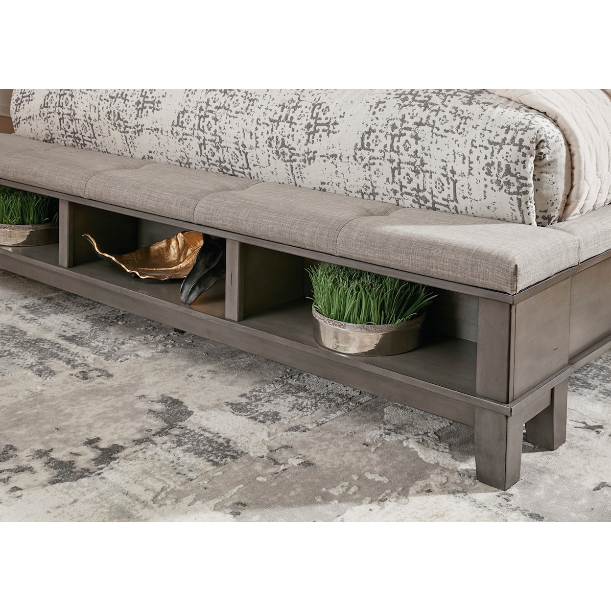 Ashley Furniture Benchcraft Hallanden King Panel Bed with Storage