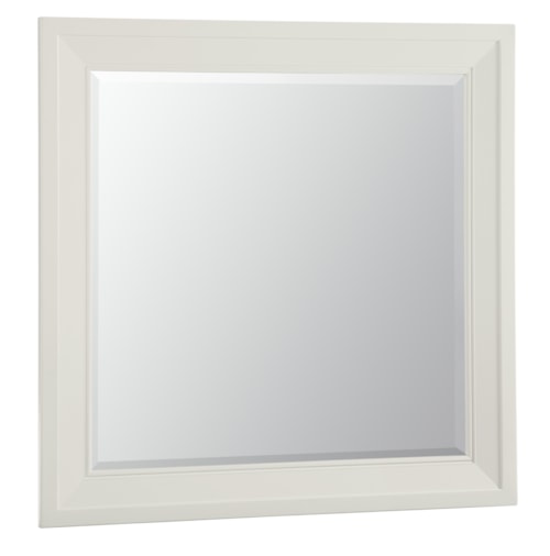 Rustic Farmhouse Square Mirror with Beveled Glass