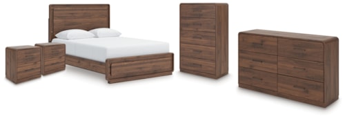 Queen Panel Bed, Dresser, Chest And 2 Nightstands