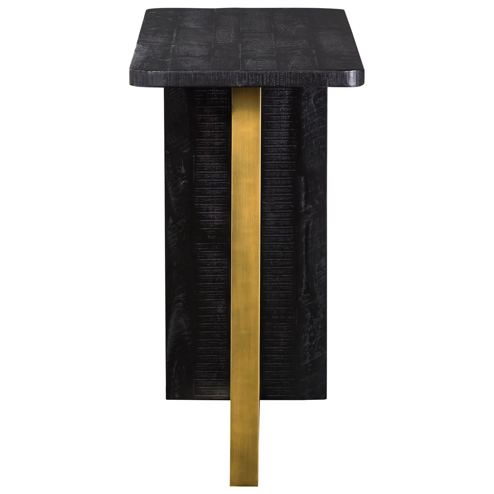 Console Table with Brass Accents