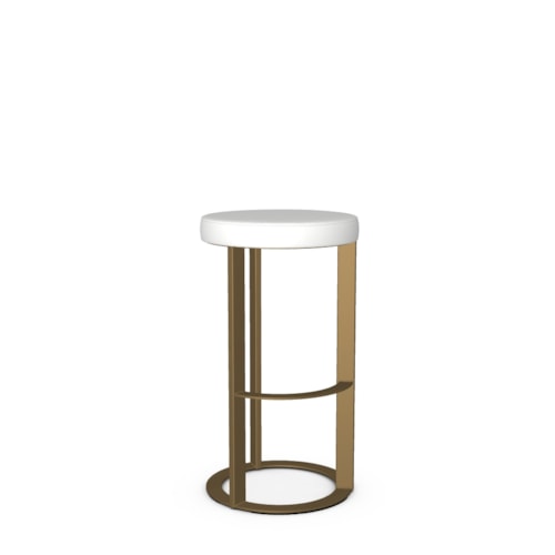 Contemporary Barstool with Upholstered Seat