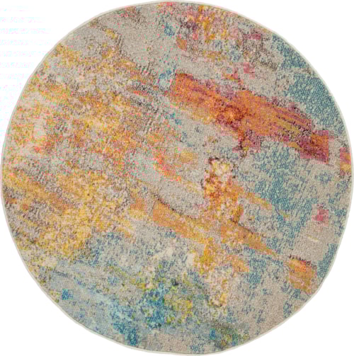 5'3"  Sealife Round Rug