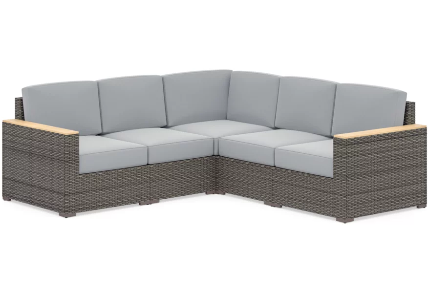 Boca Raton Outdoor 5 Seat Sectional by homestyles at Sam's Furniture Outlet