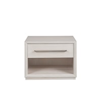 Contemporary 1-Drawer Nightstand with  Outlets & USB Ports
