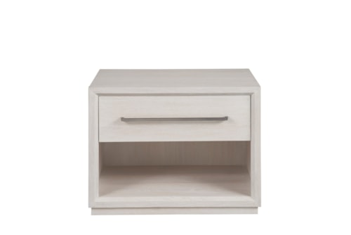Contemporary 1-Drawer Nightstand with  Outlets & USB Ports