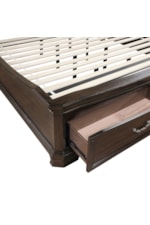 New Classic Lyndhurst Traditional King Upholstered Bed with 2-Drawer Storage