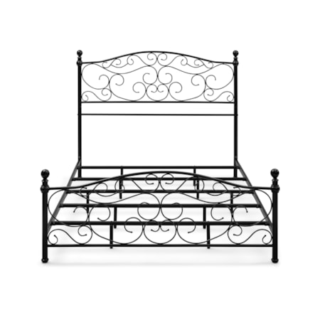 Metal Queen Scroll Bed-in-a-Box