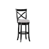 American Woodcrafters Wood Frame Barstools X-Back Black Wooden Counter Stool