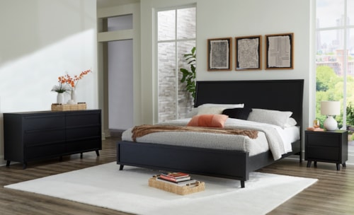 Queen Panel Bed, Dresser And Nightstand