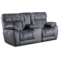 Casual Double Reclining Loveseat w/ Console w/ Cupholders
