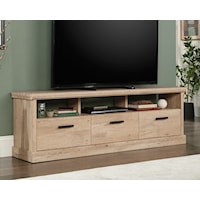 Cottage TV Credenza with 3 Drawers and Cubbies