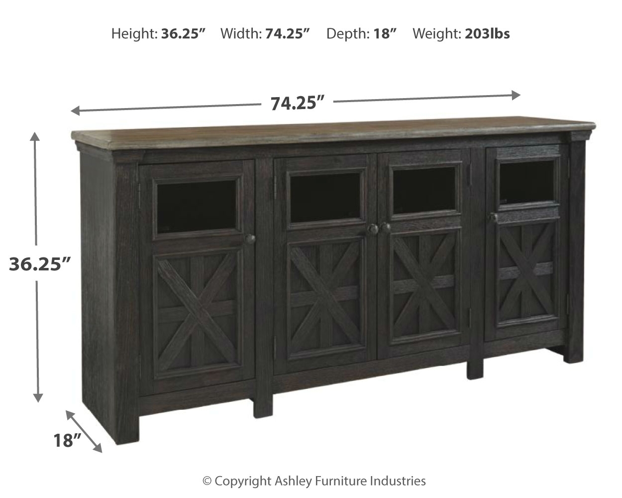 Signature Design by Ashley Tyler Creek Extra Large TV Stand