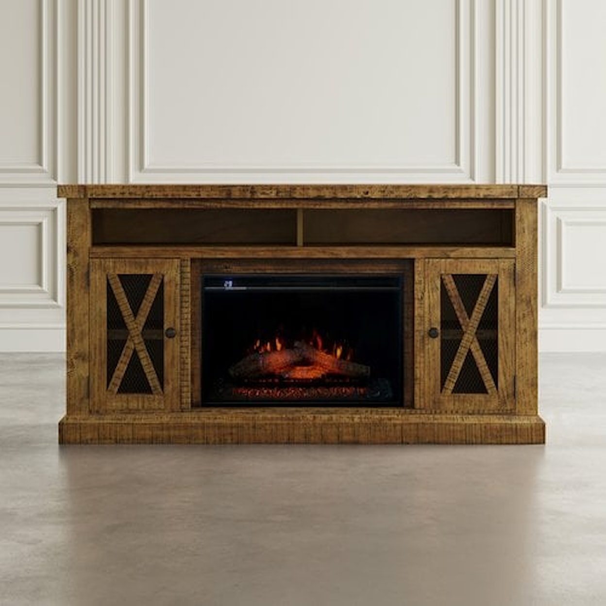 Jofran Telluride Fireplace with Logs