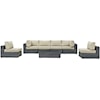 Modway Summon Outdoor 7 Piece Sectional Set