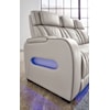 Signature Design by Ashley Boyington Power Reclining Sofa w/LED, Heat & Massage