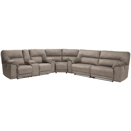 Casual Power Reclining Sectional with USB Ports