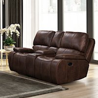 Casual Dual Reclining Loveseat with Cup Holders