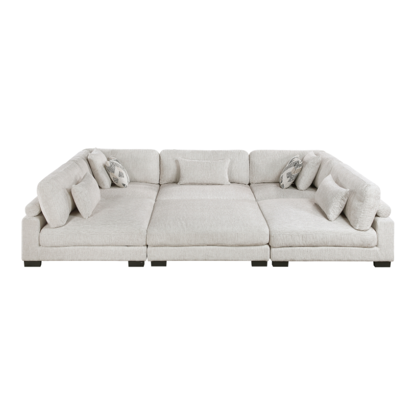 Homelegance Tinley 6-Piece Sectional Sofa with Ottoman