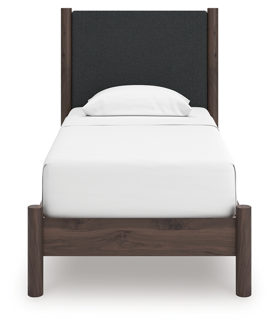 Twin Upholstered Panel Platform Bed