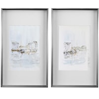 New England Port Framed Prints, S/2