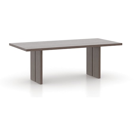 Rectangular wood table