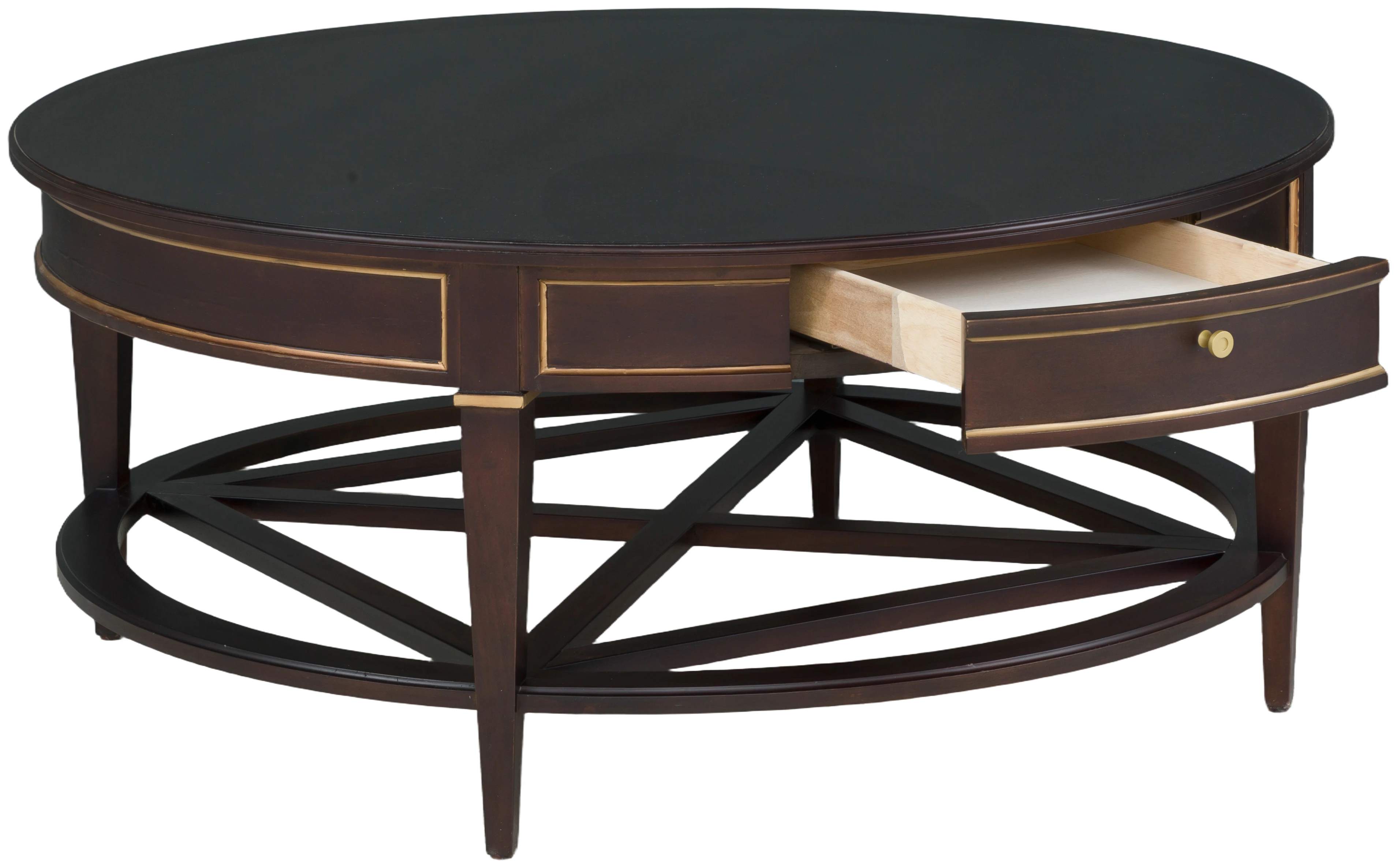 1-Drawer Round Cocktail Table