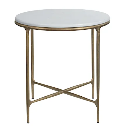 Transitional Round End Table