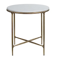 Transitional Round End Table