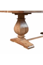 KR Home Dining Tables Rustic Trestle Dining Table with Live Edges