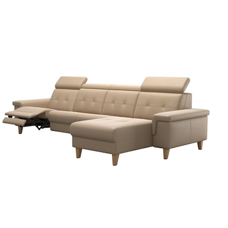 Power Reclining Chaise Sofa with A2 Arm