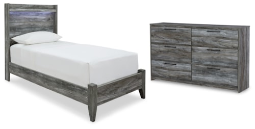 Twin Panel Bed And Dresser