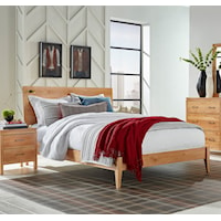 King Modern Platform Solid Wood Bed