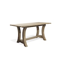 76-Inch Counter Height Table in Natural Finish