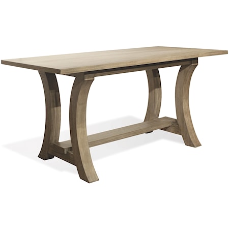 76-Inch Counter Height Table in Natural Finish