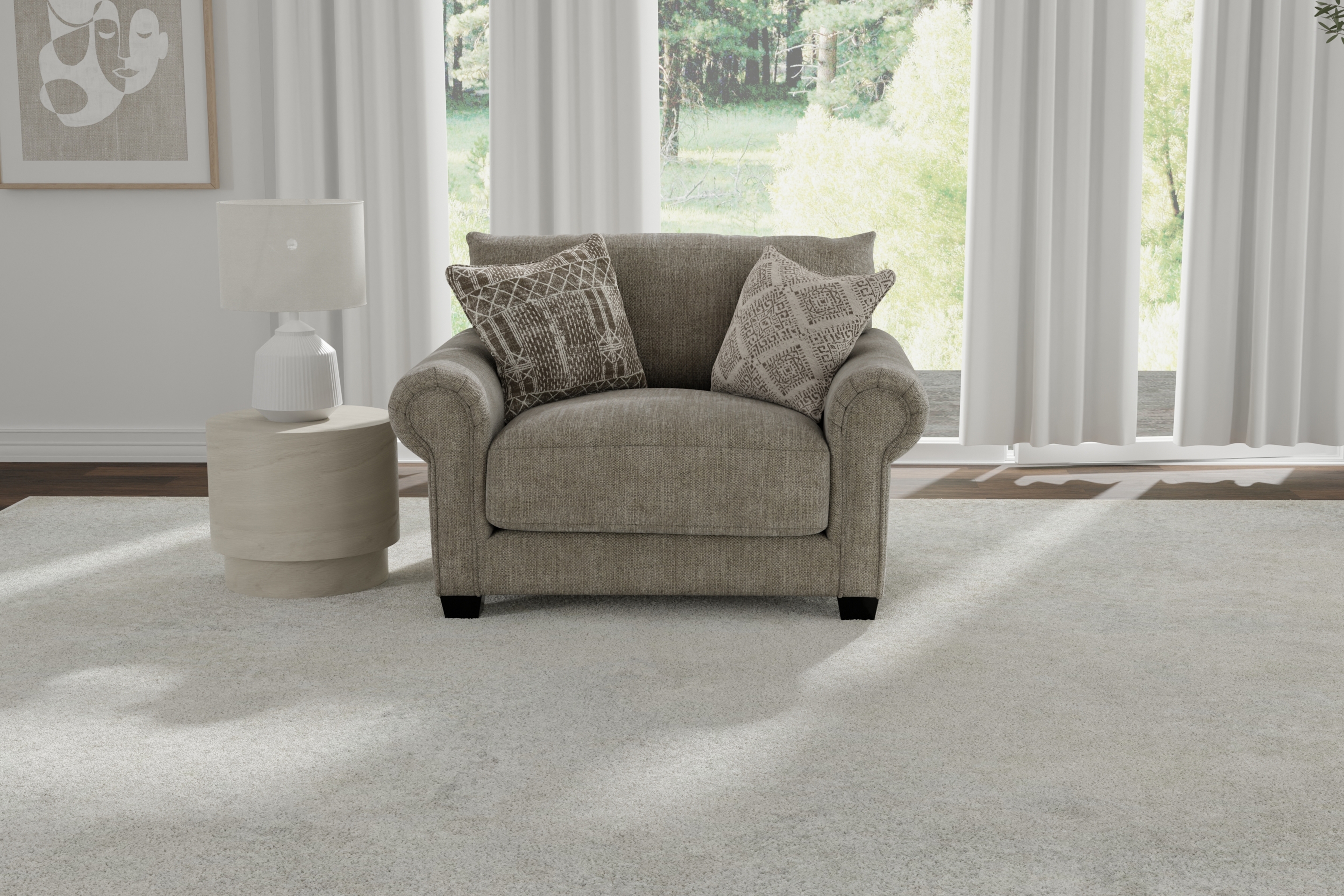 Jackson Furniture Barrett Chair and a Half with 2-Throw Pillows